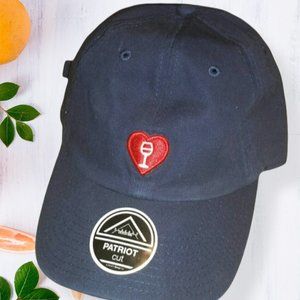 🆕 Love Heart Wine 💗🍷 Slouch Strapback Dad Cap Hat 🥂